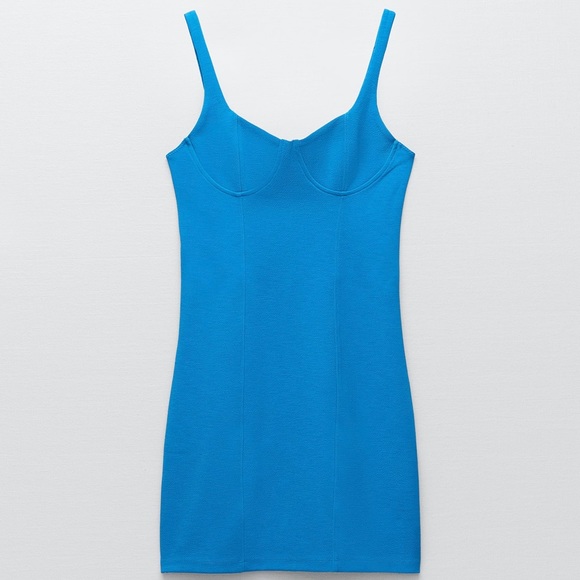 Zara Dresses & Skirts - NWT Zara blue mini dress with cupped chest